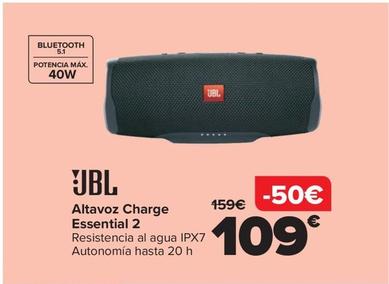 Oferta de JBL - Altavoz Charge Essential 2 por 109€ en Carrefour
