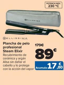 Oferta de Bellissima - Plancha De Pelo Profesional  Steam Elixir por 89€ en Carrefour
