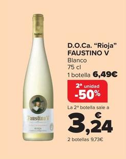 Oferta de Faustino V - DOCa “Rioja" por 6,49€ en Carrefour