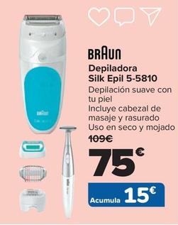 Oferta de Braun - Depiladora  Silk Epil 5-5810 por 75€ en Carrefour