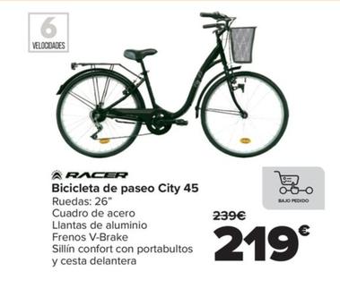 Oferta de Racer - Bicicleta de paseo City 45 por 219€ en Carrefour