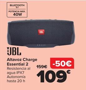 Oferta de Jbl - Altavoz Charge Essential 2 por 109€ en Carrefour