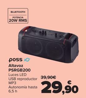 Oferta de Poss - Altavoz PSRGB200 por 29,9€ en Carrefour