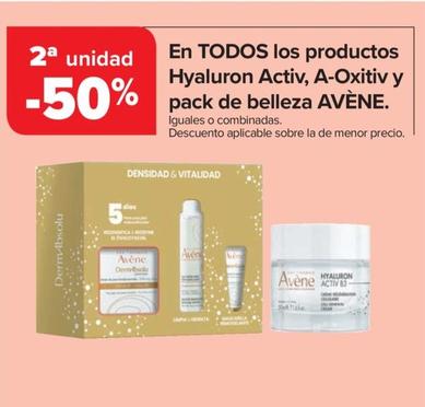 Oferta de En TODOS los productos Hyaluron Activ A-Oxitiv y pack de belleza AVÈNE en Carrefour