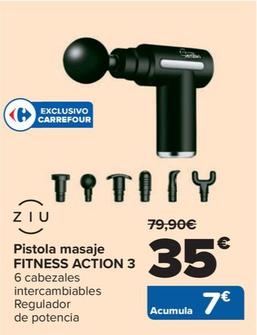 Oferta de Pistola masaje Fitnes Action 3 por 35€ en Carrefour