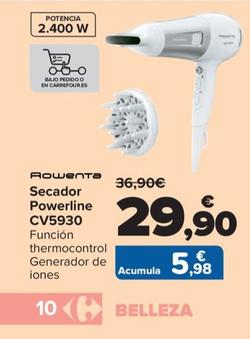 Oferta de Rowenta - Secador Powerline CV5930 por 29,9€ en Carrefour