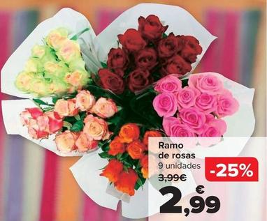 Oferta de Ramo  de rosas por 2,99€ en Carrefour
