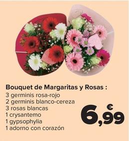 Oferta de Bouquet de Margaritas y Rosas por 6,99€ en Carrefour