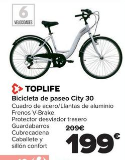 Oferta de Toplife - Bicicleta de paseo City 30 por 199€ en Carrefour