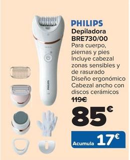 Oferta de Philips - Depiladora BRE73000 por 85€ en Carrefour