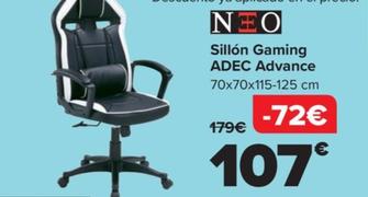 Oferta de Neo - Sillón Gaming  ADEC Advance por 107€ en Carrefour