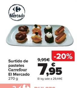 Oferta de Carrefour - Surtido de pasteles El Mercado por 7,95€ en Carrefour