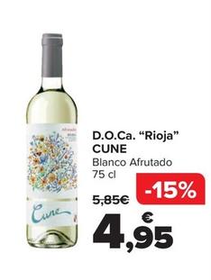 Oferta de Cune - DOCa “Rioja" por 4,95€ en Carrefour