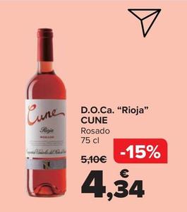Oferta de Cune - D.O.Ca. “Rioja" por 4,34€ en Carrefour