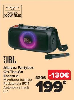 Oferta de JBL - Altavoz Partybox  On-The-Go Essential por 199€ en Carrefour