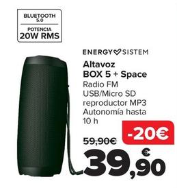 Oferta de Poss - Altavoz  BOX 5 + Space por 39,9€ en Carrefour