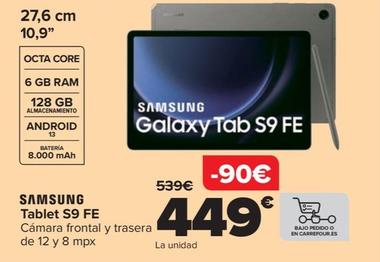 Oferta de Samsung - Tablet S9 FE por 449€ en Carrefour