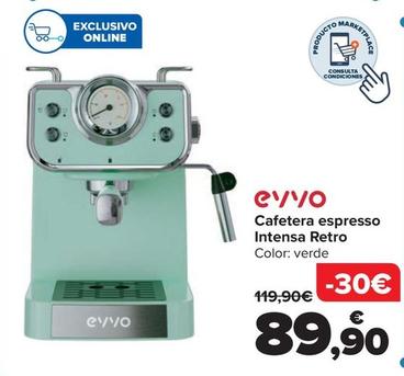 Oferta de Evvo - Cafetera Espresso  Intensa Retro por 89,9€ en Carrefour