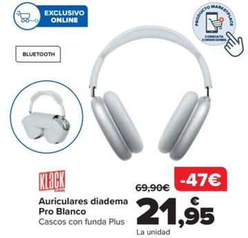 Oferta de Auriculares diadema  Pro Blanco por 21,95€ en Carrefour