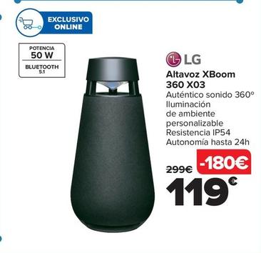 Oferta de Lg - Altavoz XBoom 360 X03 por 119€ en Carrefour