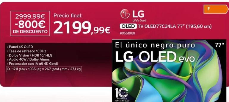 Oferta de Televisor LG por 2199,99€ en Costco