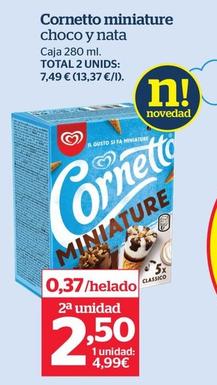 Oferta de Cornetto - Miniature Choco Y Nata por 4,99€ en La Sirena