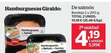 Oferta de Hamburguesas De Salmon por 5,99€ en La Sirena