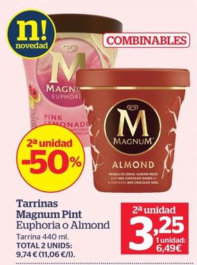 Oferta de Magnum - Tarrinas Pint Euphoria O Almond por 6,49€ en La Sirena