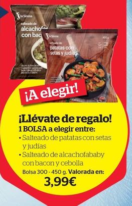 Oferta de Salteado De Patatas Con Setas Y Judias / Salteado De Alcachofababy por 3,99€ en La Sirena