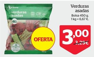 Oferta de Verduras Asadas por 3€ en La Sirena