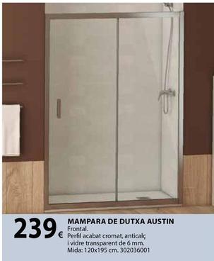 Oferta de Mampara De Dutxa Austin por 239€ en Fes Més