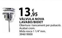 Oferta de Valvula Nova Lavabo / Bidet  por 13,95€ en Fes Més