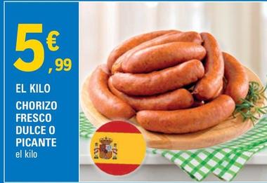 Oferta de Chorizo Fresco Dulce o Picante por 5,99€ en E.Leclerc