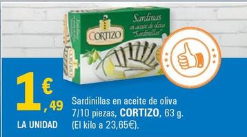 Oferta de Cortizo - Sardinillas En Aceite De Oliva  por 1,49€ en E.Leclerc