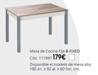 Oferta de B-Fixed - Mesa De Cocina Fija por 179€ en Conforama