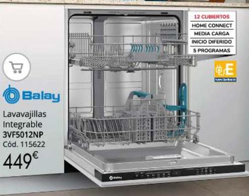 Oferta de Balay - Lavavajillas Integrable por 449€ en Conforama