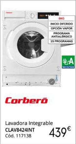 Oferta de Corberó - Lavadora Integrable por 439€ en Conforama