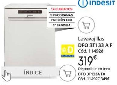 Oferta de Indesit - Lavavajillas por 319€ en Conforama