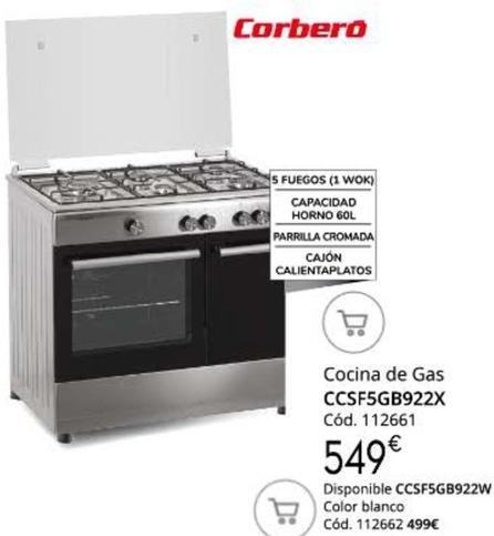 Oferta de Corberó - Cocina De Gas por 549€ en Conforama