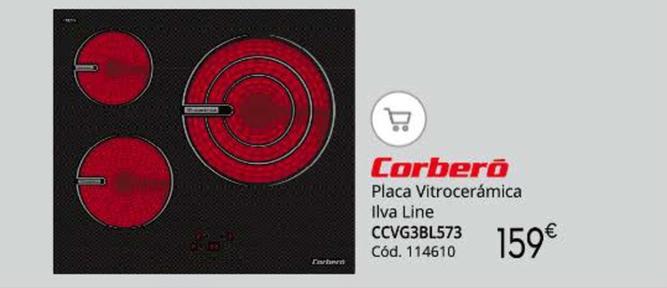 Oferta de Corberó - Placa Vitrocerámica Ilva Line por 159€ en Conforama