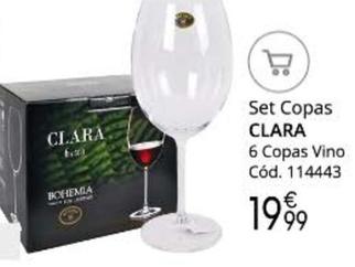 Oferta de Bohemia - Set Copas Clara 6 Copas Vino por 19,99€ en Conforama