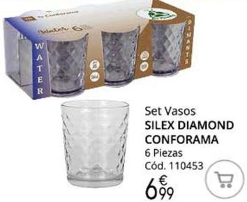 Oferta de Silex - Set Vasos Diamond Conforama 6 Piezas por 6,99€ en Conforama