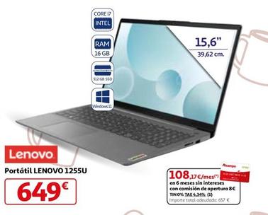 Oferta de Lenovo - Portátil 1255U por 649€ en Alcampo