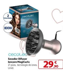 Oferta de Cecotec - Secador Difusor Ioncare Magicurls por 29,9€ en Alcampo