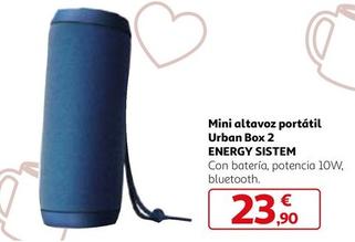 Oferta de Energy Sistem - Mini Altavoz Portatil Urban Box 2 por 23,9€ en Alcampo