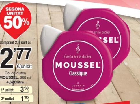 Oferta de Moussel - Gel De Dutxa por 3,69€ en SPAR Fragadis