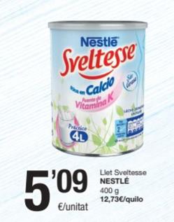Oferta de Nestlé - Llet Sveltesse por 5,09€ en SPAR Fragadis