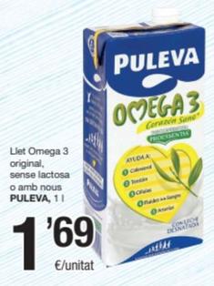 Oferta de Puleva - Llet Omega 3 Original / Sense Lactosa / Amb Nous por 1,69€ en SPAR Fragadis