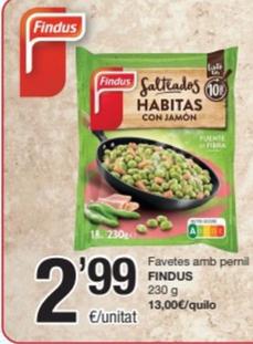 Oferta de Findus - Favetes Amb Pernil por 2,99€ en SPAR Fragadis