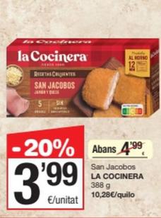 Oferta de La Cocinera - San Jacobos por 3,99€ en SPAR Fragadis